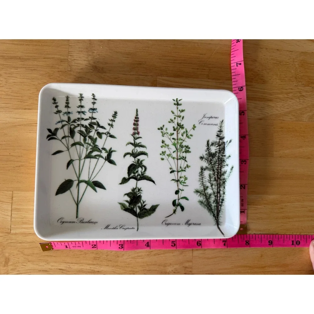 PUE Import Inc. Italian Vintage 1980's Botanical Herb Accessory Small Tray